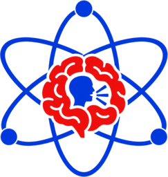 BigTime Thoughts emblem — a brain with a talking head inside, ringed by neutron orbits